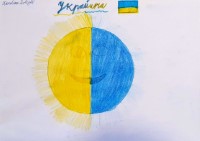 slunce v ukrajinských barvách